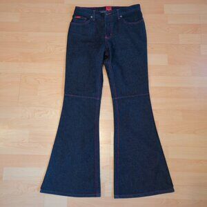 XOXO Women’s Dark Wash Flared Jeans